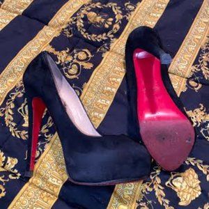 Christian Louboutin Suede Platform Pumps